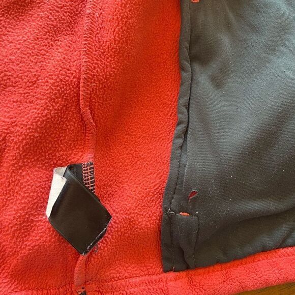 The North Face full zip fleece jacket red orange women’s size Small. - Picture 6 of 6